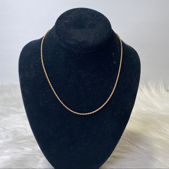 Plated Twist Rope Chain Necklace 